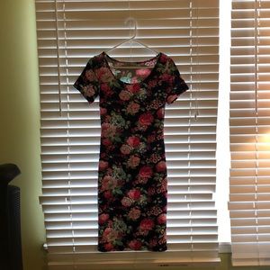 Navy Blue, Foral Dress